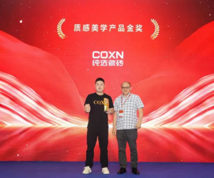 純選瓷磚在2025中國陶瓷行業IP發展大會上斬獲“質感美學產品金獎”